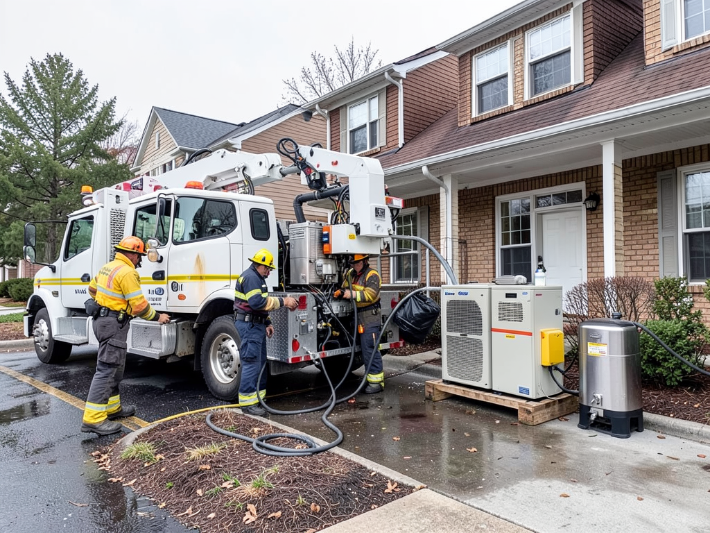 Dealing with the thousands of gallons of water lef