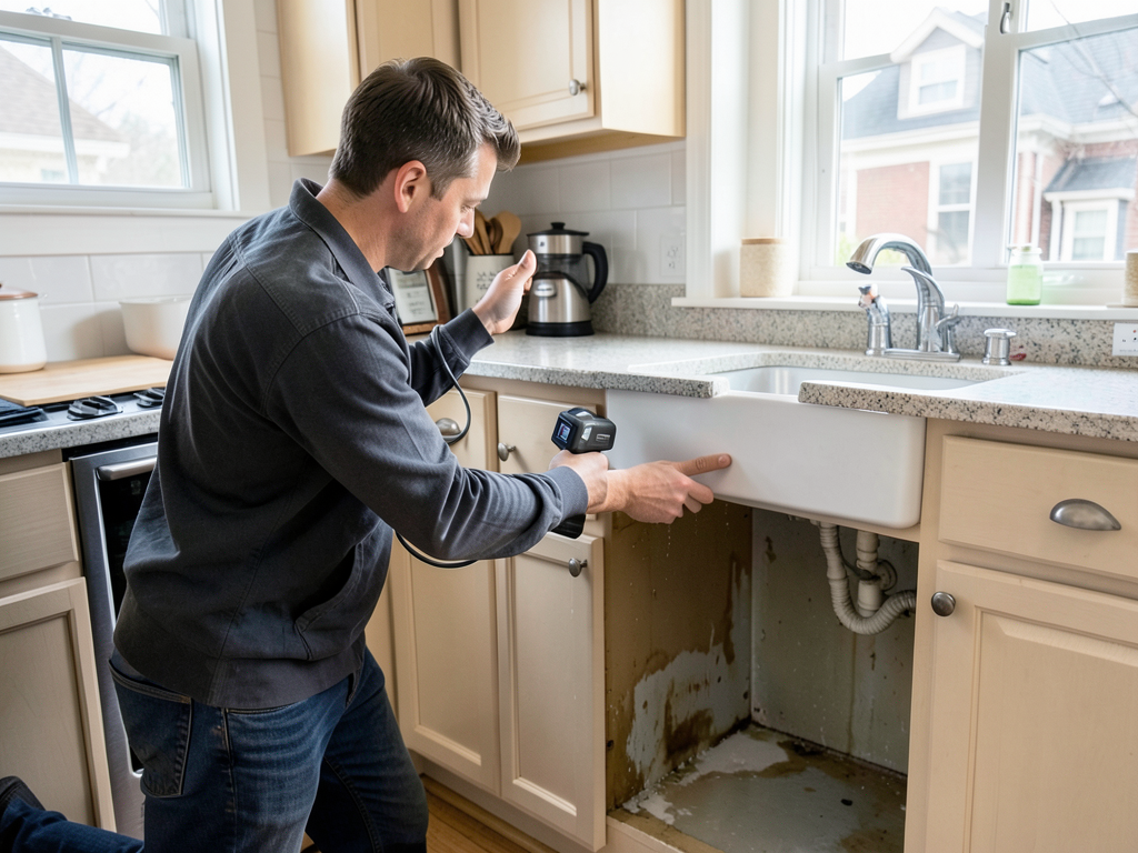 Repairing hidden water damage under your kitchen s