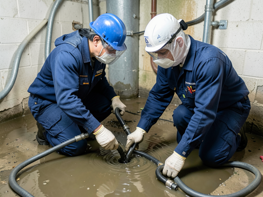Who pays for water damage when a shared sewer line breaks in Upper Darby twins